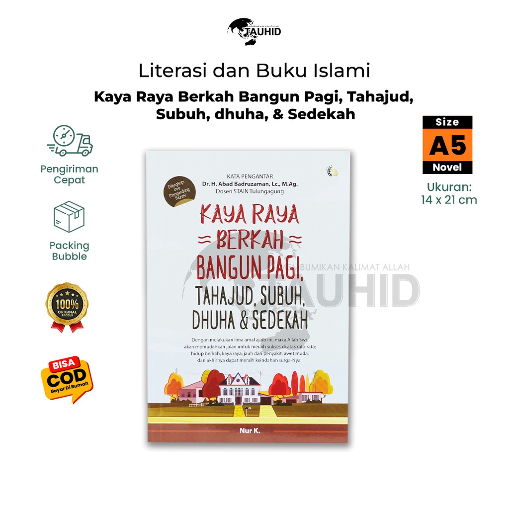 Kaya Raya Berkah Bangun Pagi Tahajud Subuh Duha &amp; Sedekah – Buku Agama Islam Buku Motivasi Islam Original Soft Cover Buku Motivasi Islami Best Seller Buku Bacaan Amal Ajaib Bangun Pagi Sholat Tahajud Subuh Duha Sedekah Dan Rejeki Berkah