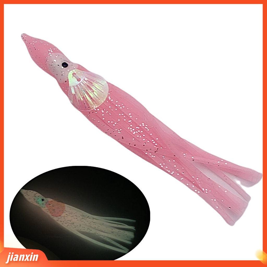 (In Stock) 12 cm Memancing Memikat Simulasi Warna Terang Ketangguhan Yang Baik Mata Hidup Melar Ikan Menarik Universal Bercahaya Laut Memancing Lembut Gurita Cumi Rok Perlengkapan Memancing