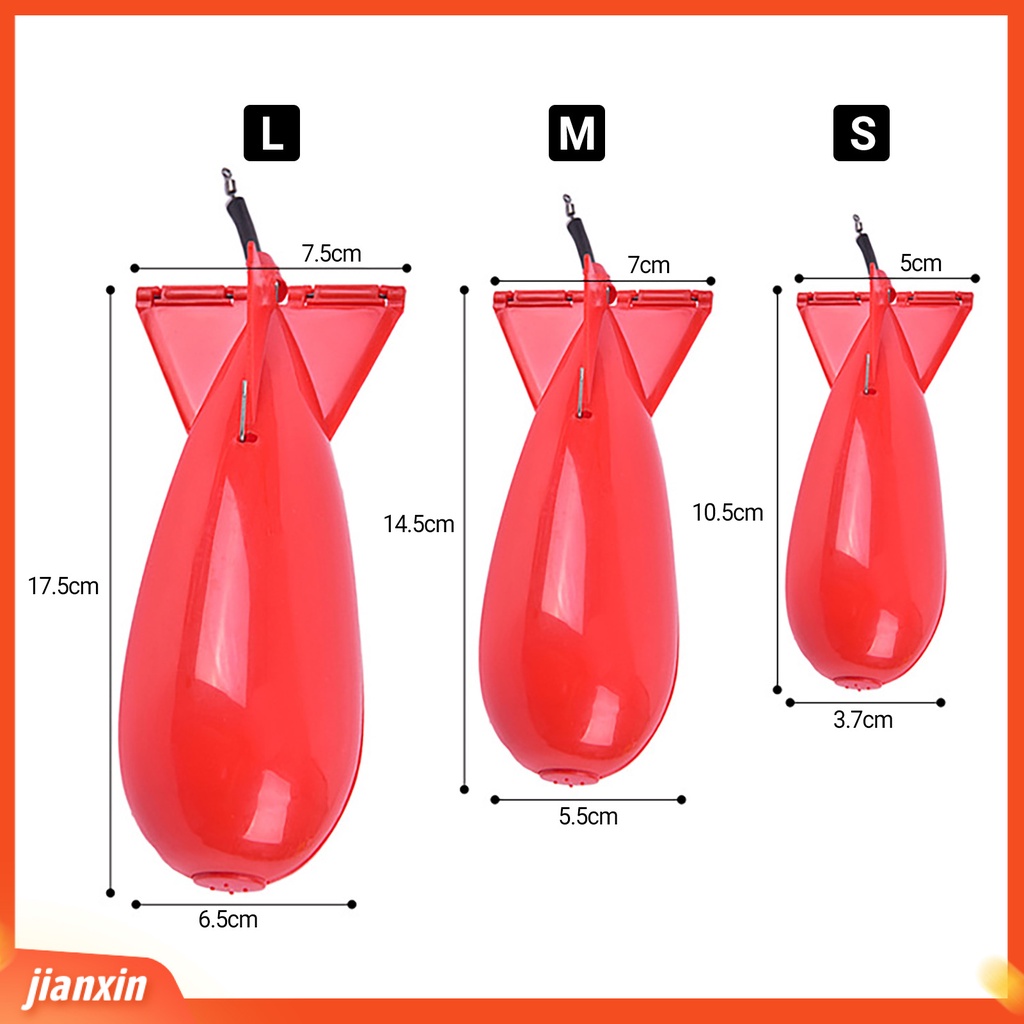 (In Stock) Bentuk Roket Ergonomis 360derajat Berputar Umpan Lempar Praktis Kapasitas Besar Lure Thrower Perlengkapan Memancing