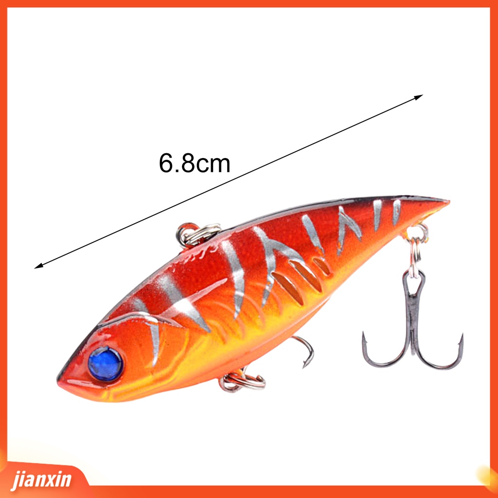 (In Stock) 5Pcs 6.8CM /11G Memancing Memikat Cincin Simulasi Manik-Manik 3D Fisheyes Disederhanakan Warna Cerah Atraksi Ikan Universal Tenggelam VIB Buatan Umpan Keras Perlengkapan Memancing