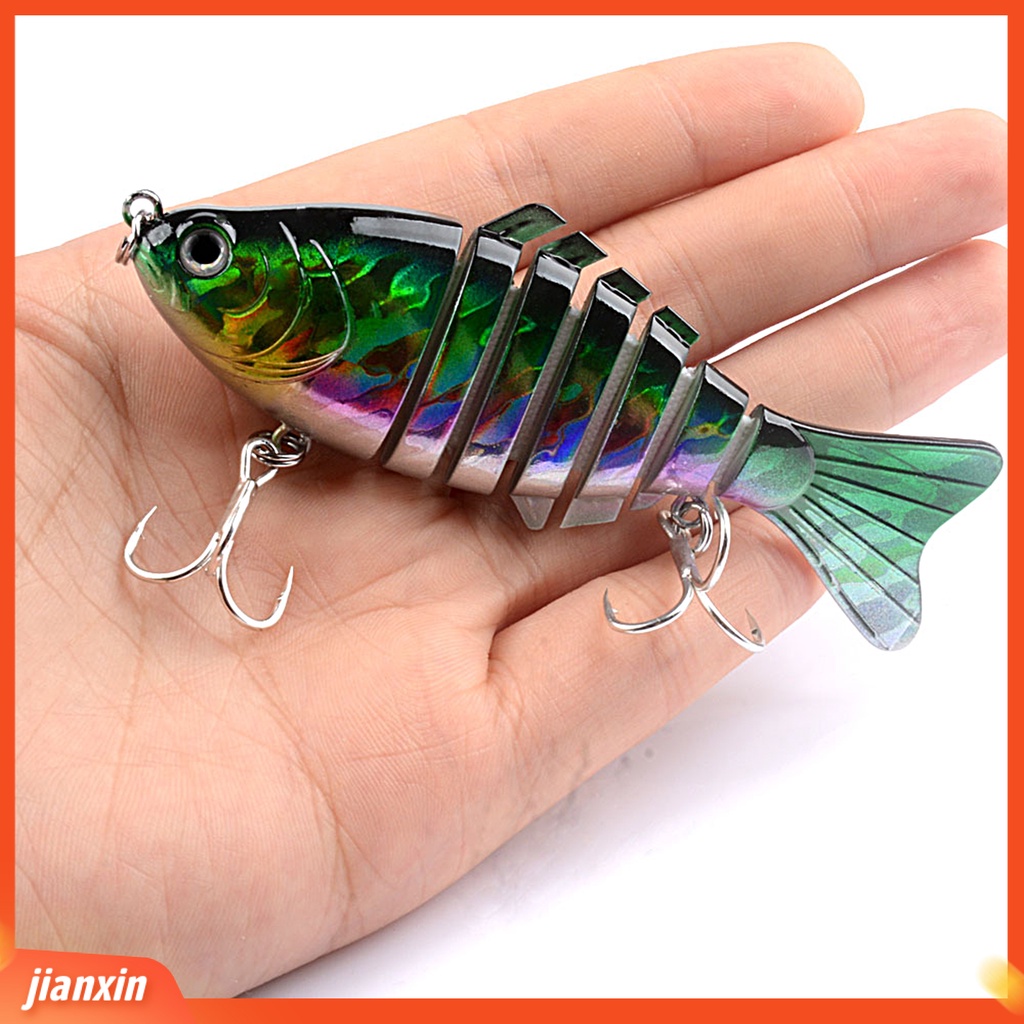 (In Stock) 9.5cm /15g Umpan Palsu 3D Fisheye Simulasi Tujuh Bagian Umpan Ikan Profesional Fishing Tackle Universal Fishing Lure Umpan Keras Pancing Laut Untuk Outdoor