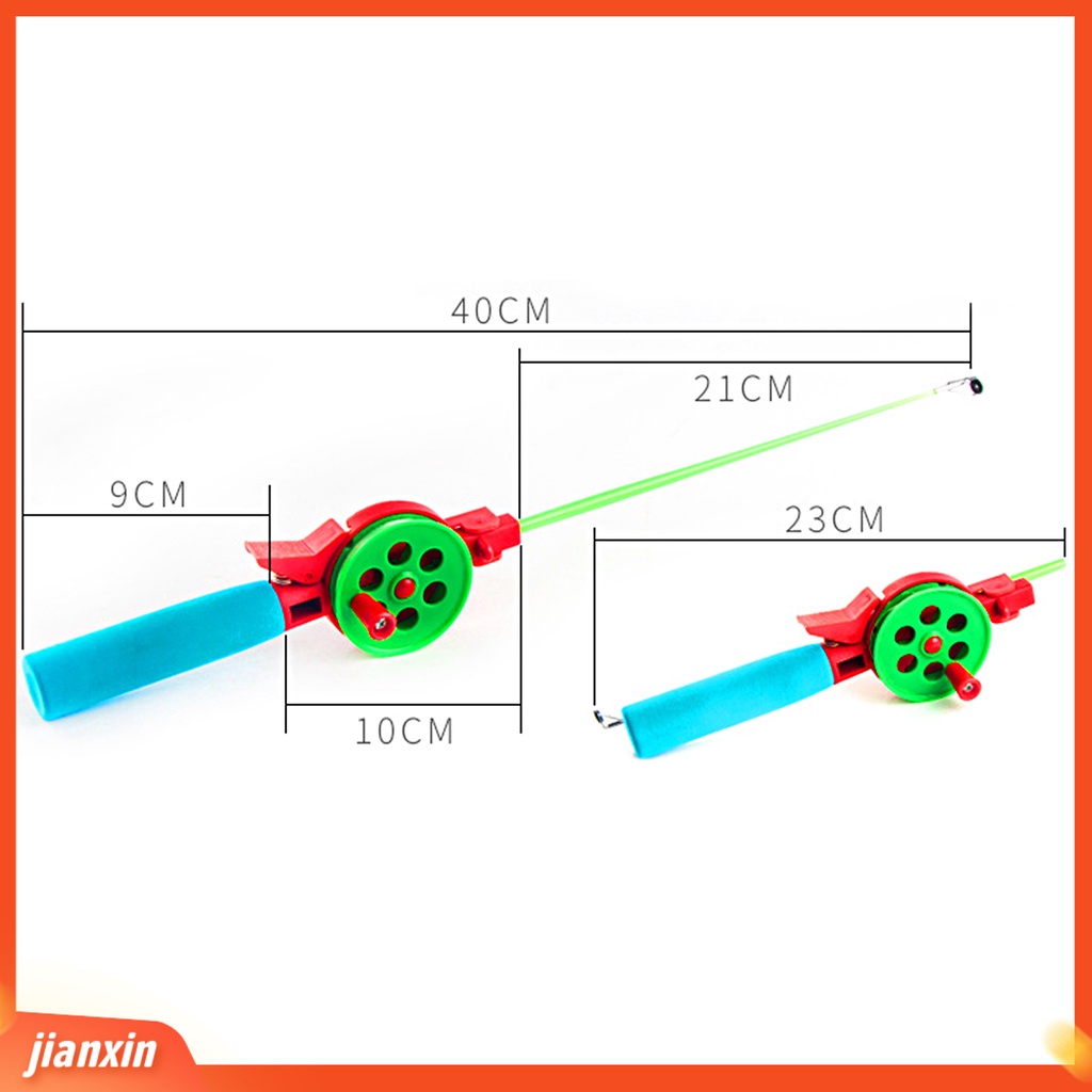 (In Stock) 40cm Anak Joran Pancing Bagian Pendek Yang Dapat Ditarik Pegangan Non-slip Ringan Dapat Disesuaikan Pancing Es Untuk Outdoor