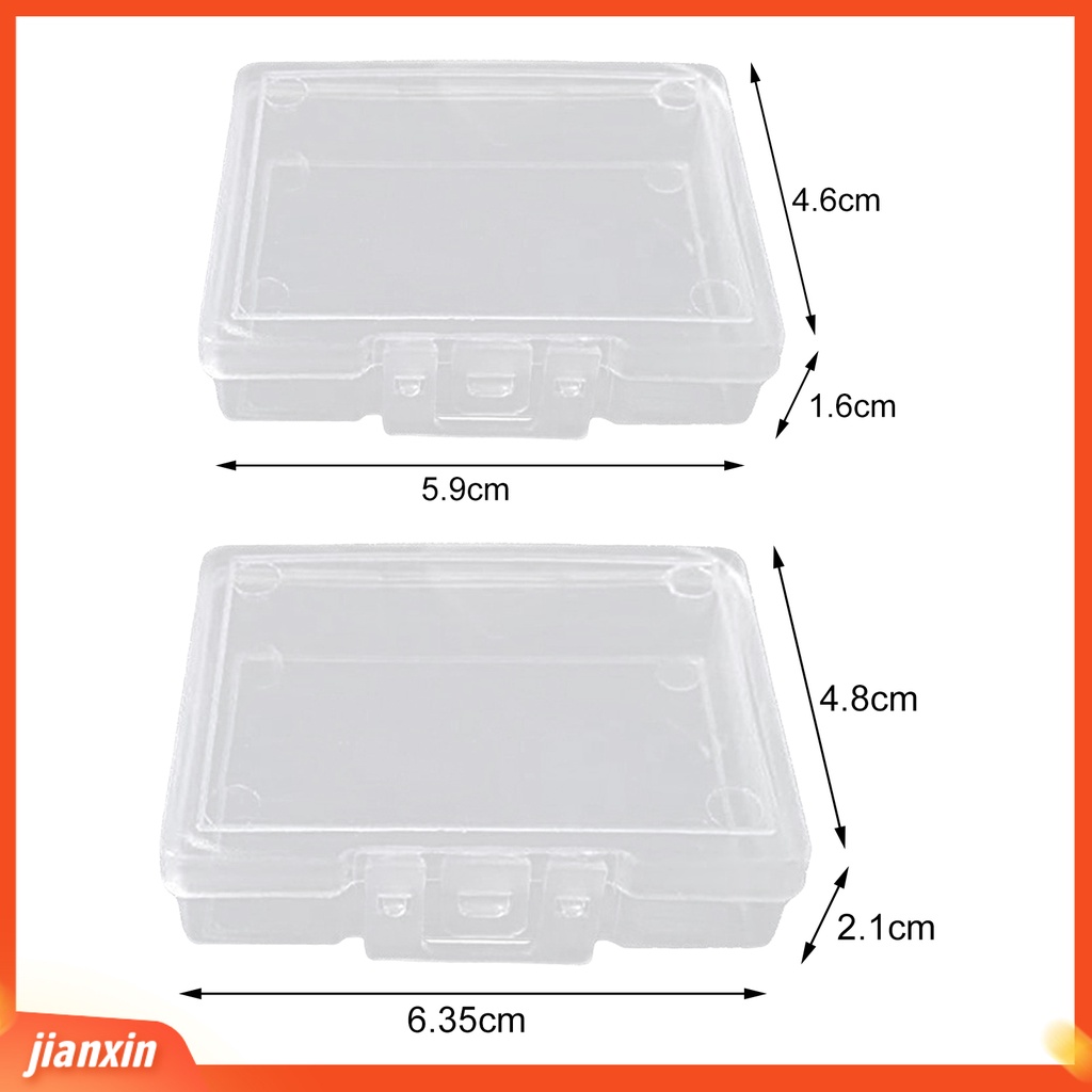 (In Stock) Kotak Transparan Anti Gores Kuat Dan Kokoh Mudah Dibawa Penyimpanan Aksesoris Kosong Mini Bening Organizer Storage Box Untuk Outdoor