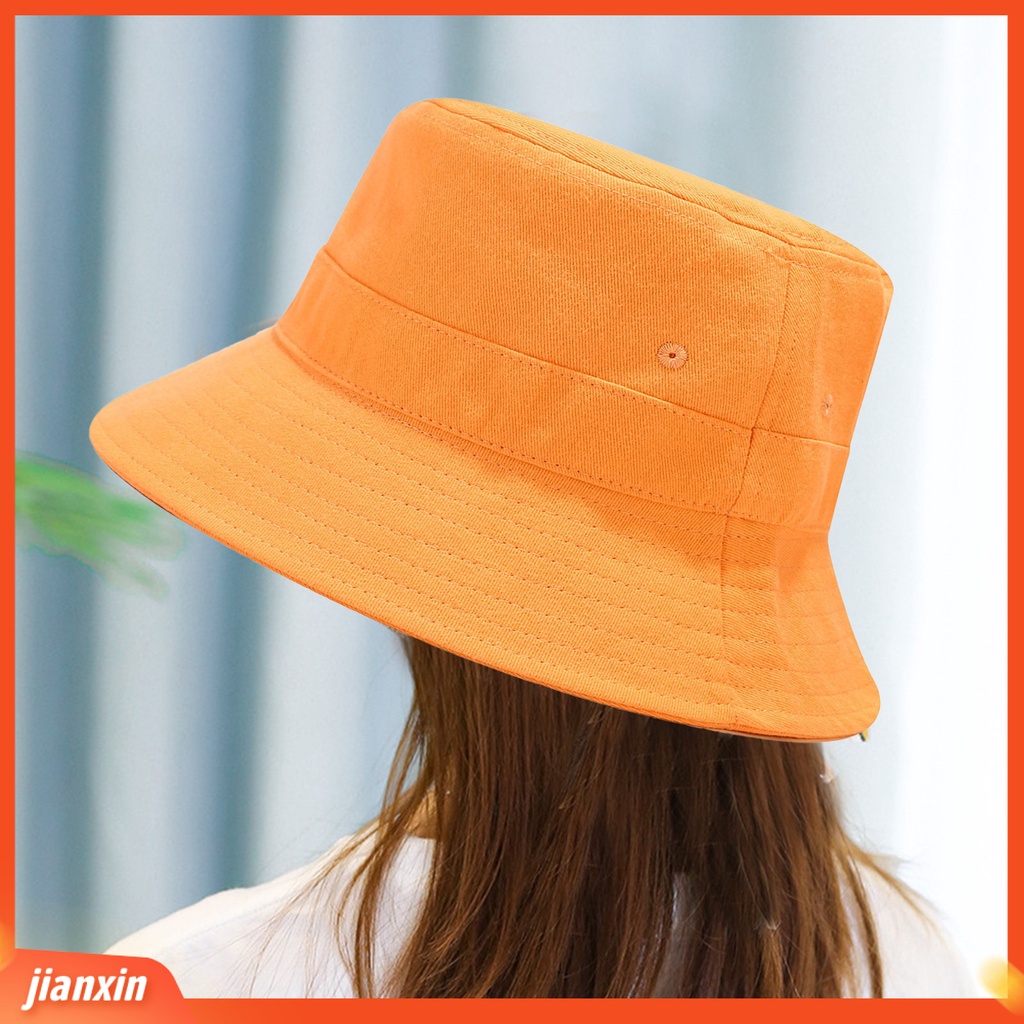 (In Stock) Topi Matahari Lipat Sun Block Katun Trendy Outdoor Topi Bucket Panas Untuk Outdoor