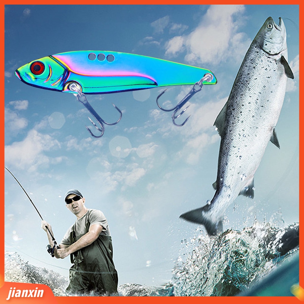 (In Stock) Umpan Pancing Tajam Kait Ganda Simulasi 3D Fisheye Profesional Sudut Memancing Warna-Warni Air Asin Bass Memancing VIB Umpan Logam Umpan Keras Fishing Tackle