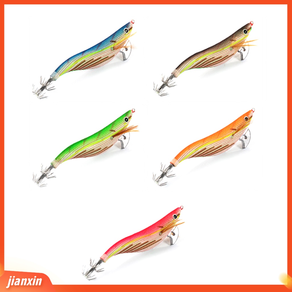 (In Stock) 15g /21g 92mm /110mm Jig Lures Kait Payung Ganda Ikan Menarik Ikan Cumi Cumi-Cumi Nyata Tampak Nyata Jig Umpan Untuk Memancing