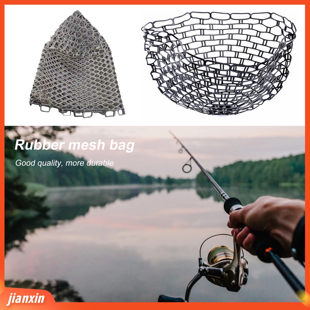 (In Stock) Portable Landing Net Ultralight Wearproof Kokoh Karet Memancing Celup Net Aksesori Pancing