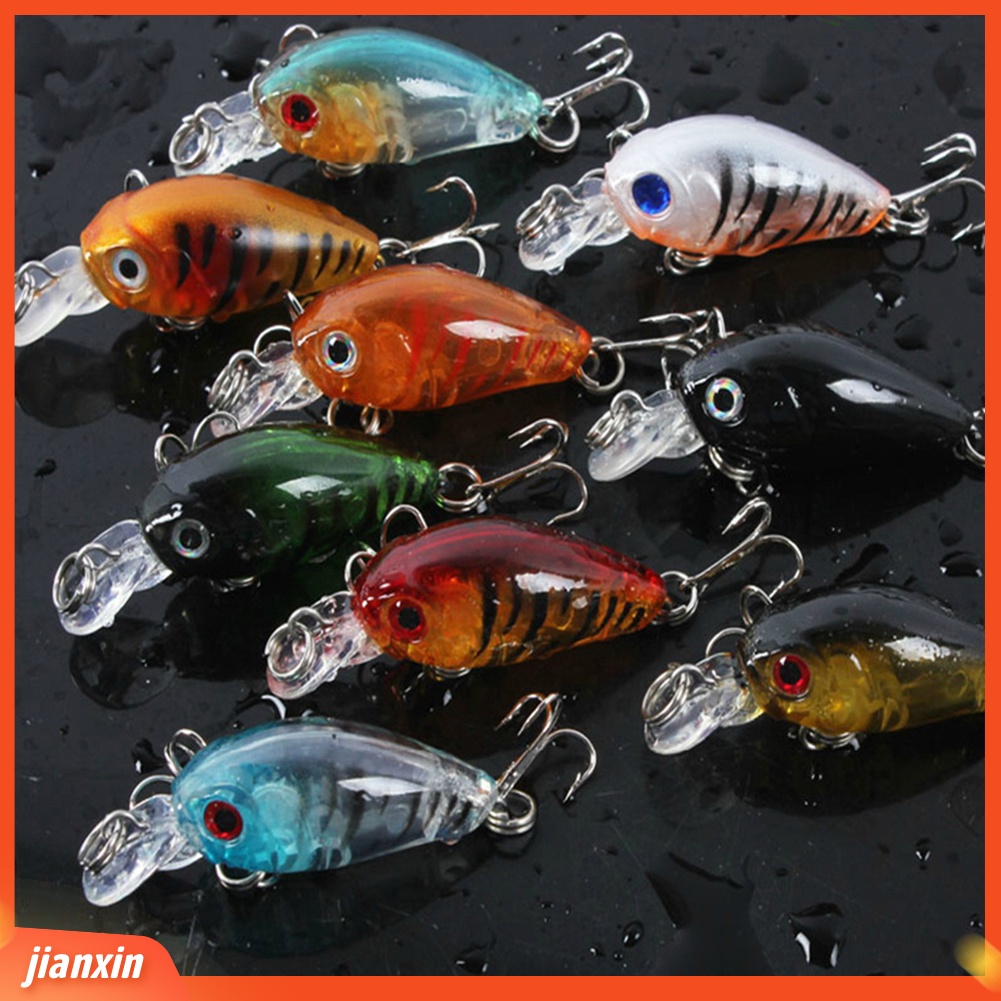 (In Stock) 1pc 4.5cm Engkol Manusia Hidup Plastik Keras 3D Mata Umpan Pancing Lure Tackle Hook