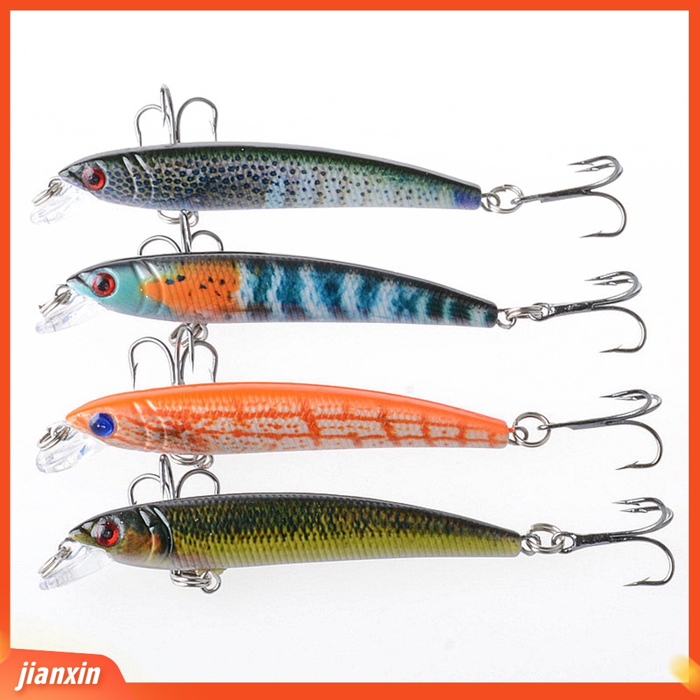 (In Stock) Mata 3D Buatan Ikan Keras Lure Jig Alat Tackle Umpan Pancing Dengan Dua Kait