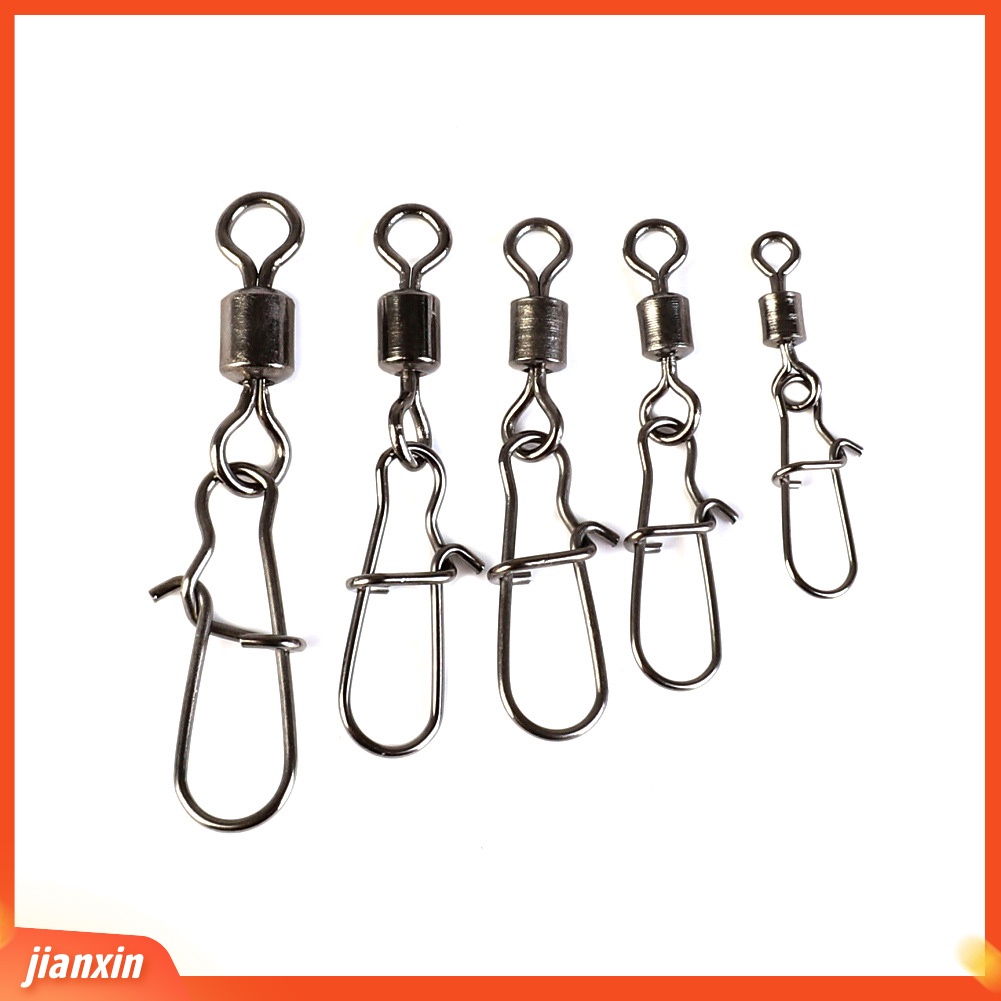 (In Stock) 210pcs Rolling Swivel Fast-lock Snap Ball Bearing Konektor Pancing Swivel Clasp