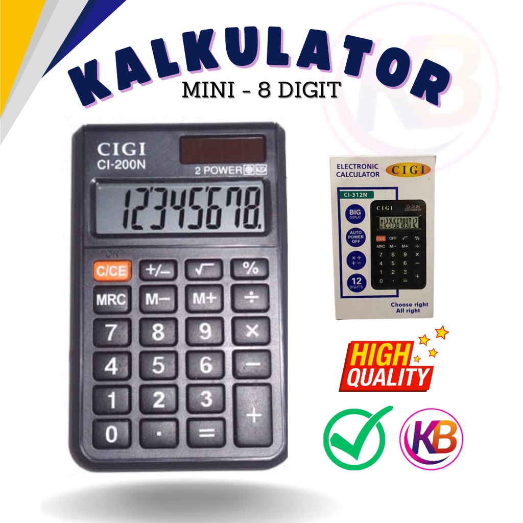 

Kalkulator Kecil / Calculator Mini / Kalkulator Pocket Kantong / Cocok Untuk Kantoran, Sekolahan dan Toko / Calculator 8 Digit / Toko Satu Gemilang