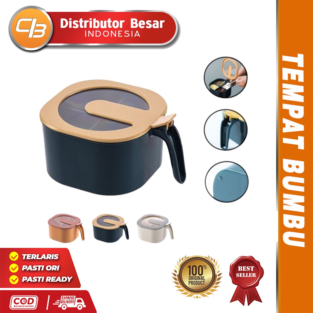 [ DBI ] Tempat Bumbu 4 Sekat Tempat Bumbu Dapur Kotak Bumbu 4 in 1 Estetik Bisa COD Bayar di tempat