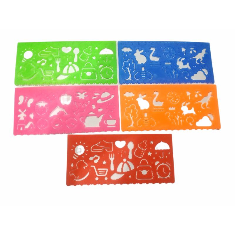 50 pcs Mainan Edukasi anak Penggaris rotary kotak 4 warna