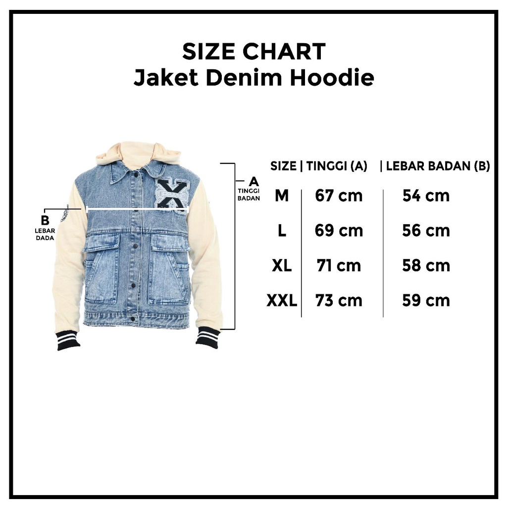 Dhozen Official Store - Jaket Denim Hoodie Sweater