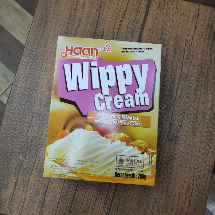 

TOPING BUBUK INSTAN HAAN WHIPPING CREAM 200 GR
