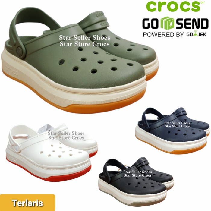 Sandal Crocs Pria Full Force Original Crocs Pria - Putih, 36