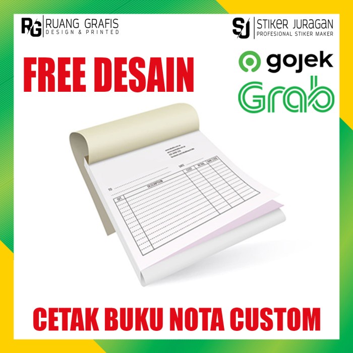

✨BISA COD✨ -CETAK BUKU NOTA 2 PLY 1 RIM - Nomorator