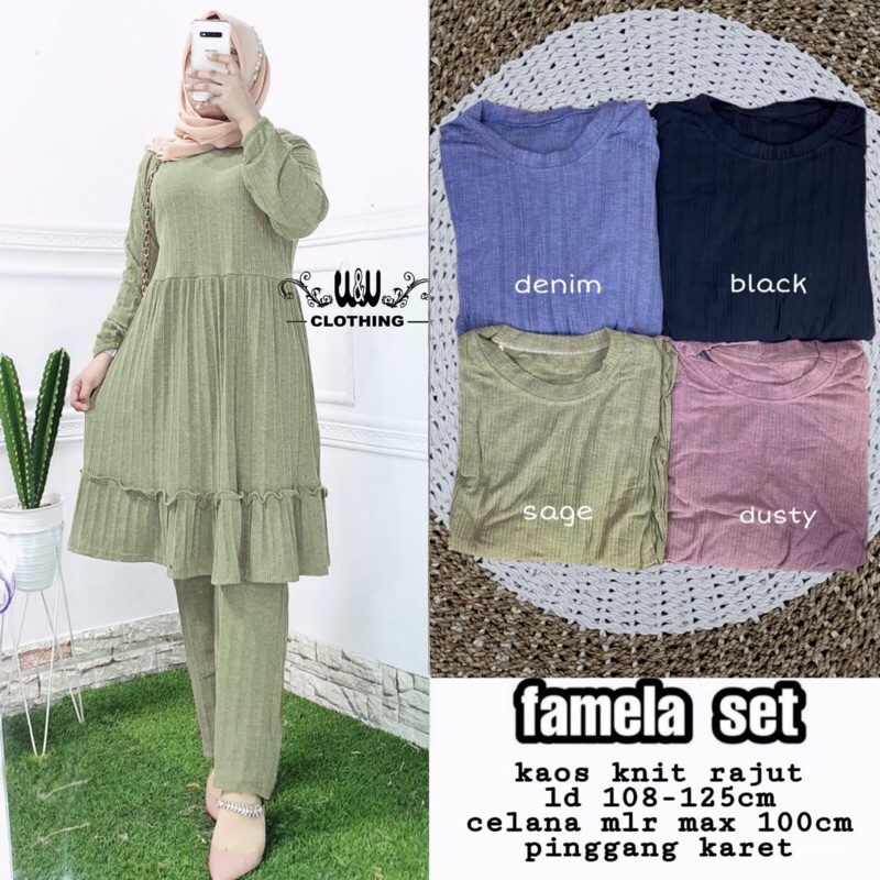 FAMELA SET ORI W&amp;W | Knit Rajut