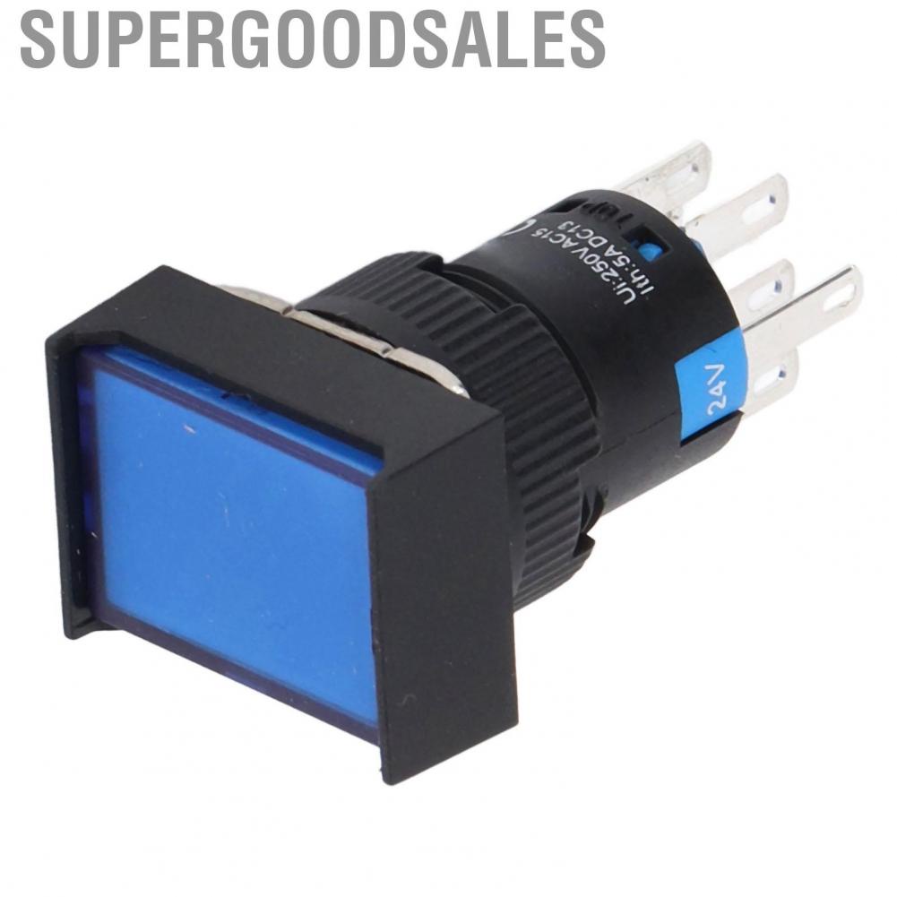 Supergoodsales Pushing Switches  ABS 5A Working Current 250V Rated Insulation Voltage Push Button Switch with Light for Equipment