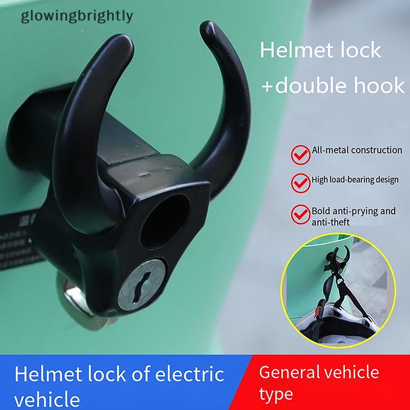 [glowingbrightly] Kunci Helm Anti Maling Sapi Kreatif Dengan Kunci Set Untuk Dudukan Stang Motor Kunci Kendaraan Elektrik TFX