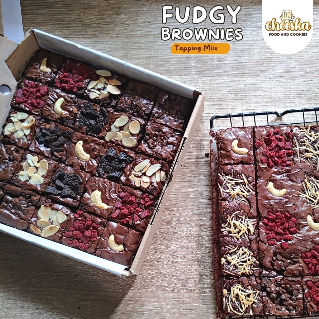 

[READY] Brownies Fudgy Panggang Sekat/Potong Mix By Cheeska