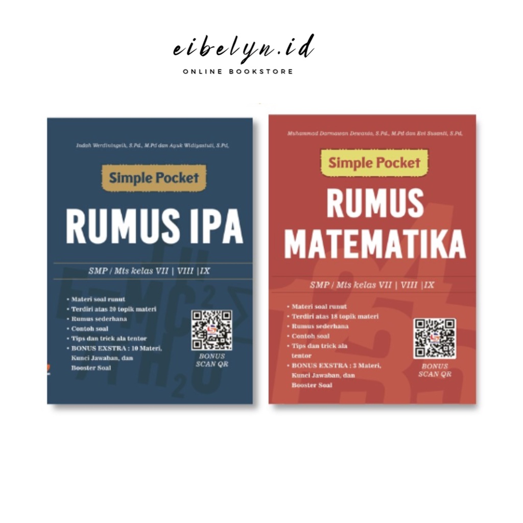 BUKU POCKET RUMUS SMP - SIMPLE POCKET MATEMATIKA IPA SMP/MTS