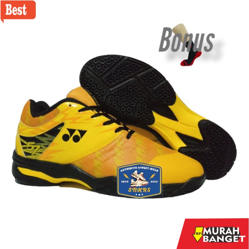 Sepatu bulu tangkis terbaru- Sepatu Yonex Shb 57 Power Cushion Sepatu Badminton Yonex 57 Sepatu Olah