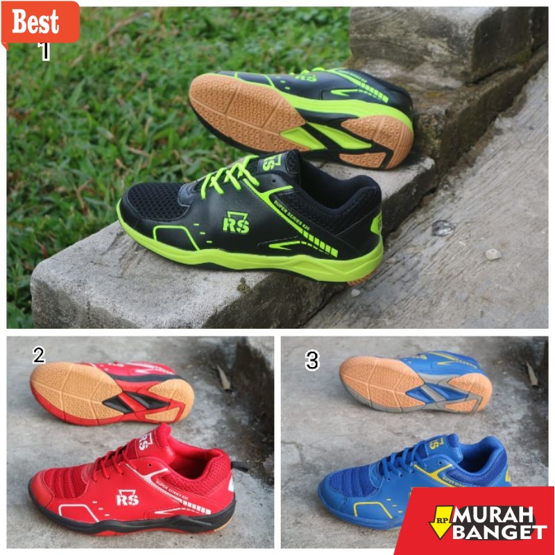 Sepatu bulu tangkis terbaru- sepatu badminton RS super series premium high quality/sepatu badminton 