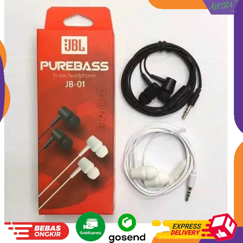 Headset JB-01 PUREBASS Cocok Untuk Semua Jenis Handphone Earphone hedset henset