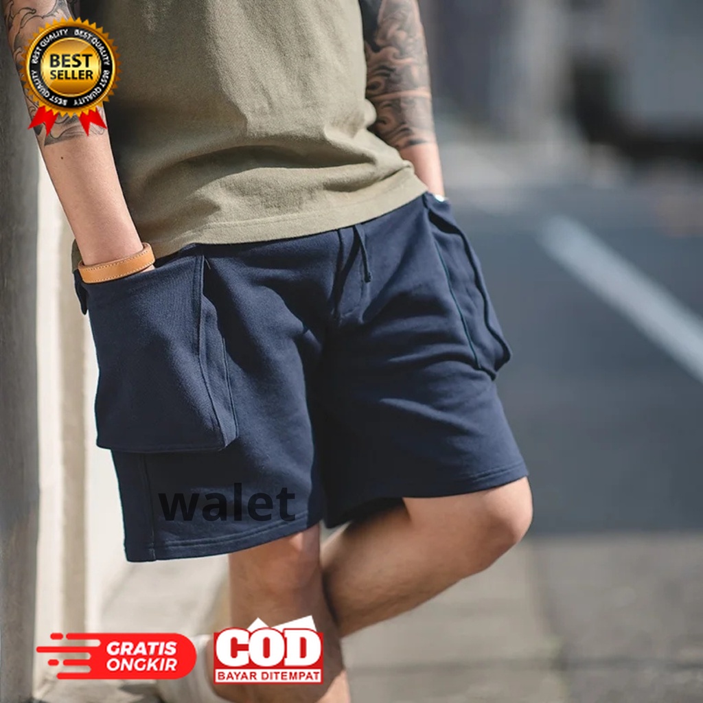 ootd bahan tebal halus nyaman dipakai /Celana Cargo Pendek Pria / Celana Broadshort Cargo Diatro / C