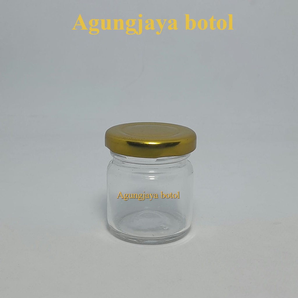 Jar Kaca 30 Ml Round Tinggi Clear / Jar Tabung / Jar Lilin / Jar Puding / Jar Madu / Jar Selai / Jar
