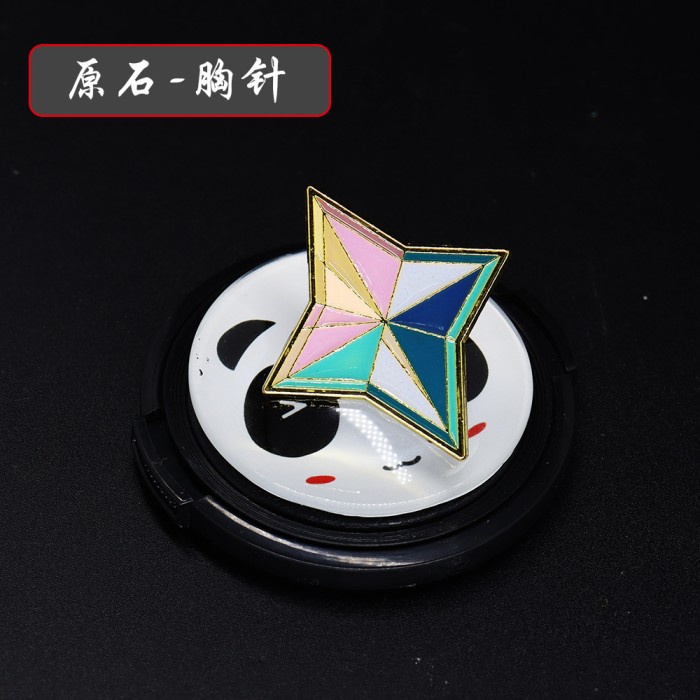 Primogem Pin Anime Badge Genshin Impact Accesories Anime Brooch