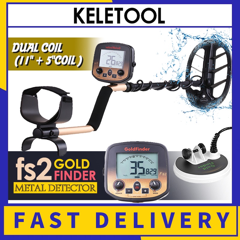 metal detector pendeteksi logam dan emas detektor logam emas FS2 Pendeteksi Logam Bawah Tanah Emas d