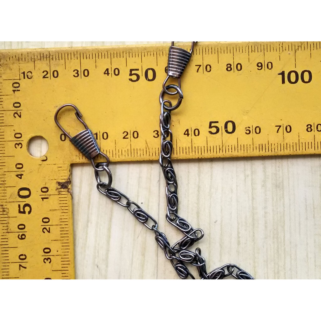 Rantai tas lebar 4 mm & Pengait warna hitam