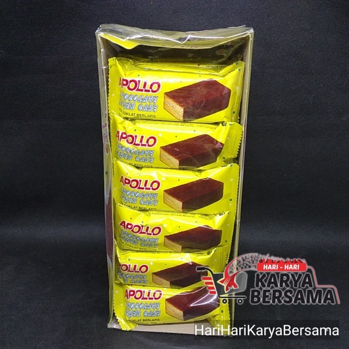 APOLLO CHOCOLATE LAYER CAKE BOX 24'S X 18GR