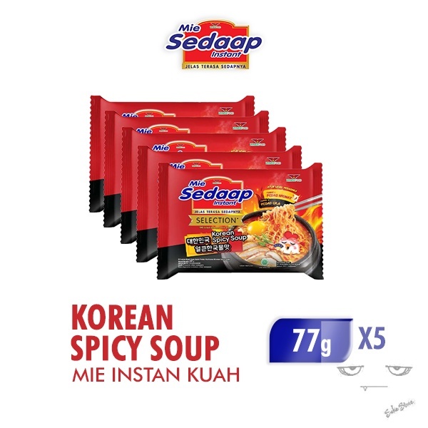 

Mie Sedaap Korean Spicy Soup 5 x 77 gr