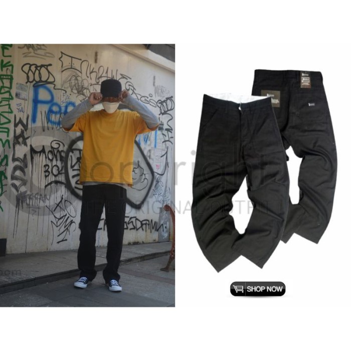 DREELAND Celana Fatique Hitam Celana Chino Oversize