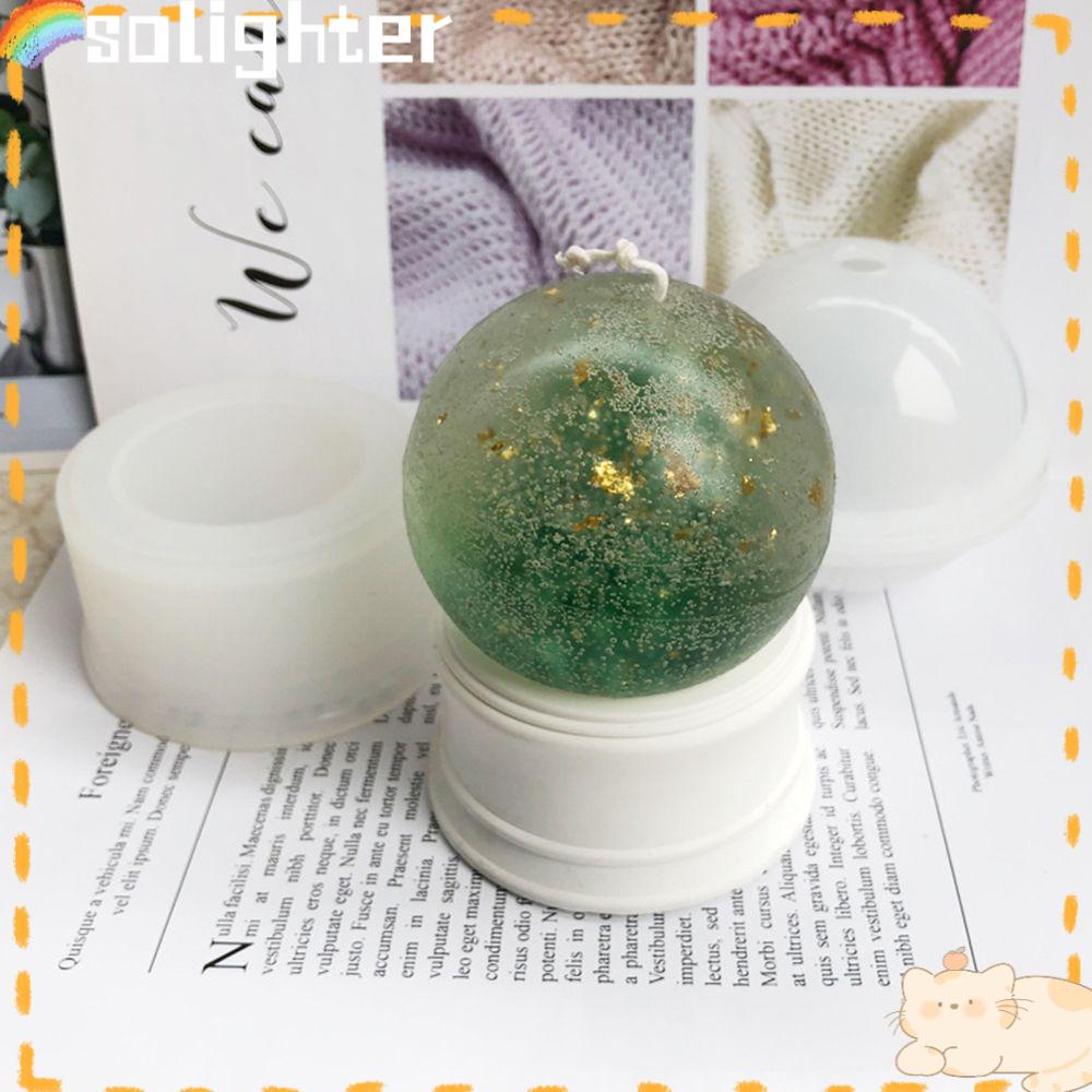 Solighter Round Ball Candle Cetakan Lilin Lilin Handmade Aromaterapi Perlengkapan Membuat Lilin Kerajinan Tangan Untuk Resin Epoxy