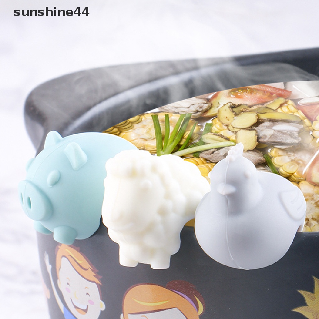 Sunshine1/3pcs Kitchen Lid Holder Silicone Penutup Holder Anti Tumpah Penjepit Tutup Panci ID