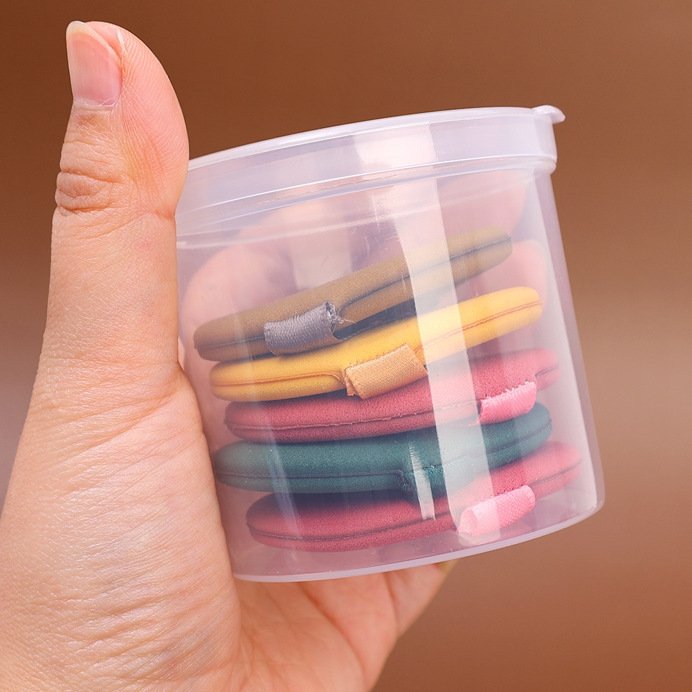1pc Kotak Penyimpanan Powder Puff Transparan Tahan Debu Makeup Sponge Box Organizers Portable Kosmetik Tempat Display Telur Tetesan Air Bulat Makeup Puff Holder