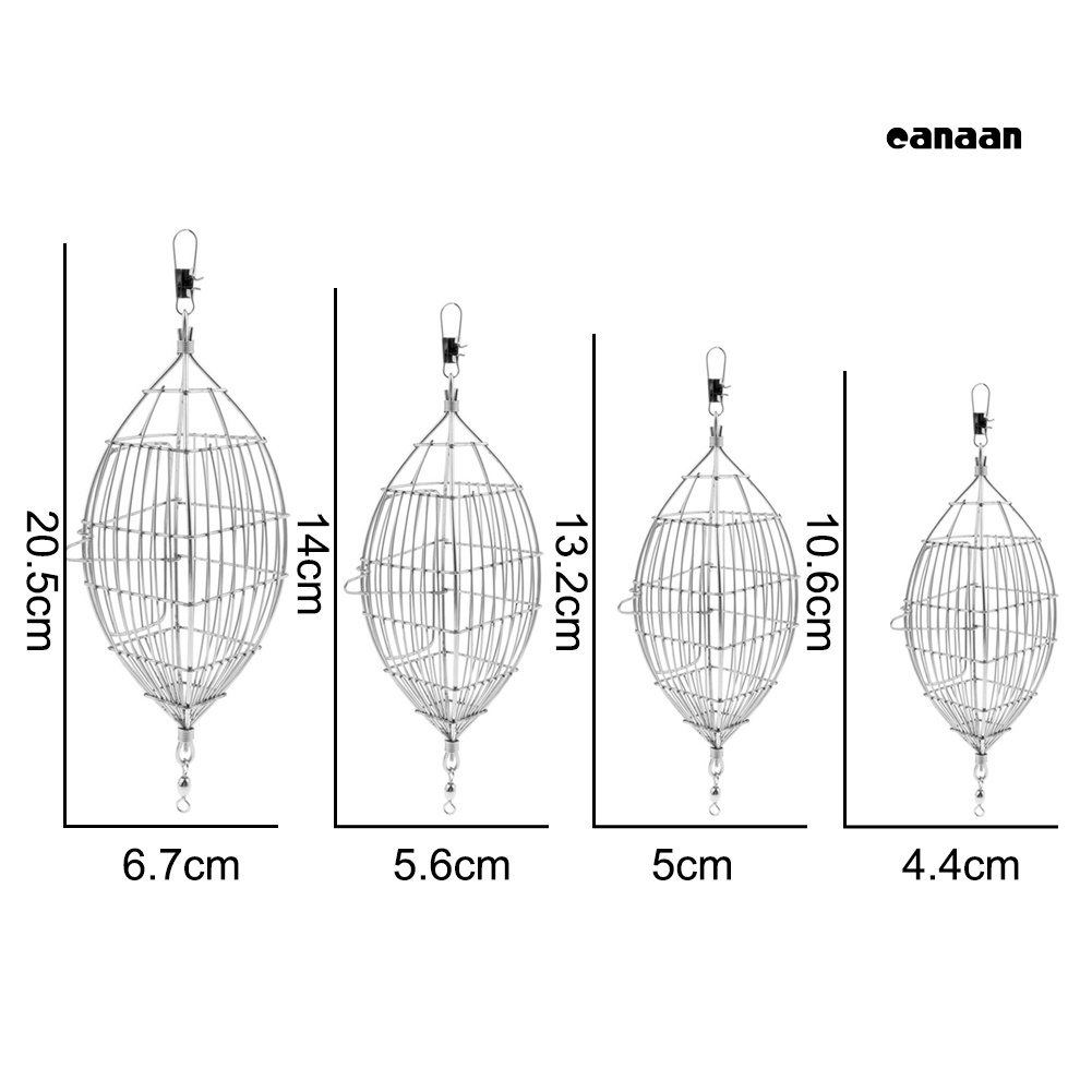 Cnn-stainless Steel Wire Bait Thrower Trap Cage Alat Pancing Ikan Gurame