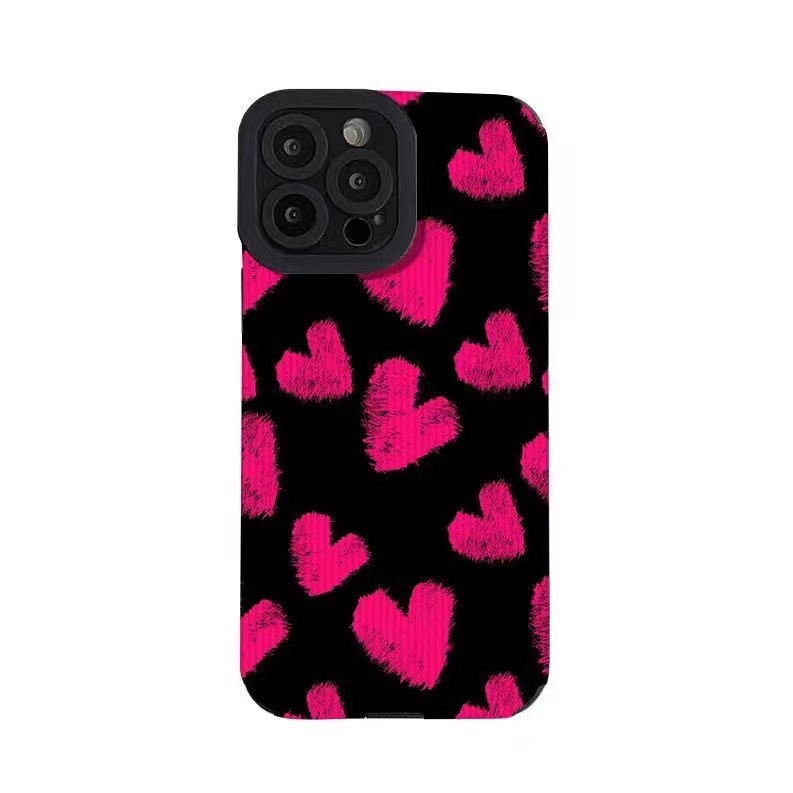 [Kulit Domba] City Girl Pin Love Soft CASE Untuk IPhone 6S 7plus8 Plus X XS XR XS Max 11 13 12 14 PRO Max 14 Plus 12 13 Kamera Mini Melindungi Casing Ponsel Fashion Wanita