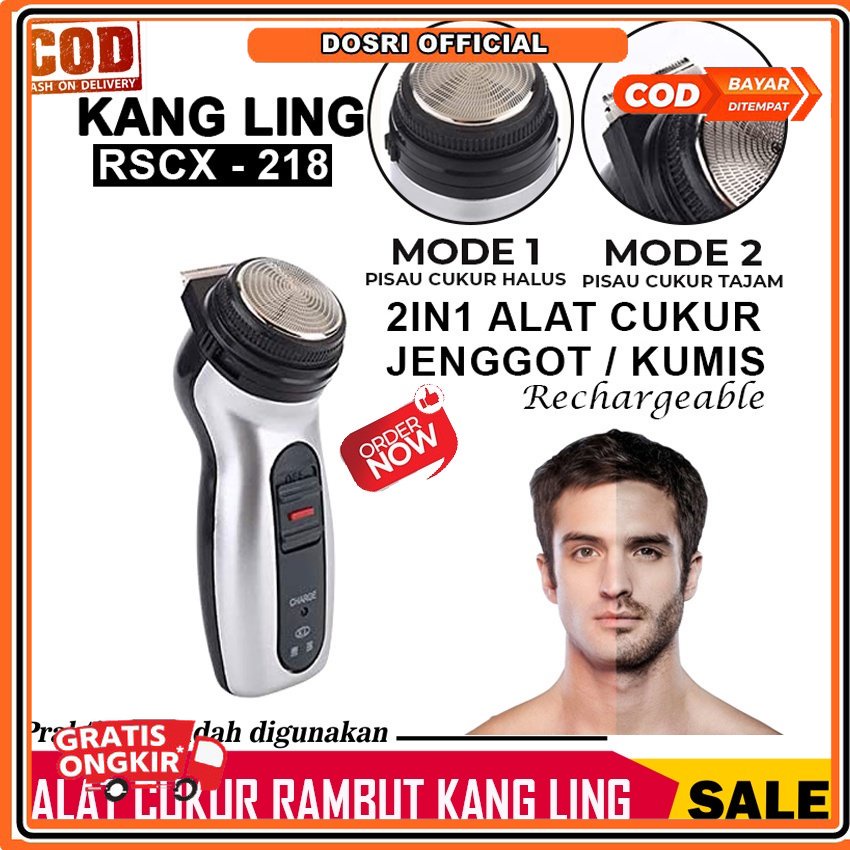 [BISA COD] Alat Cukur Elektric Rambut Kumis Jenggot Brewok Kangling RSCX-218 - Shaver Alat Cukur Jenggot Kumis Brewok