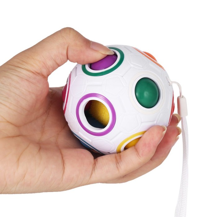 Puzzle Edukasi Susun Rubik Warna Bola Magic Rainbow Ball 3D Bola Logic