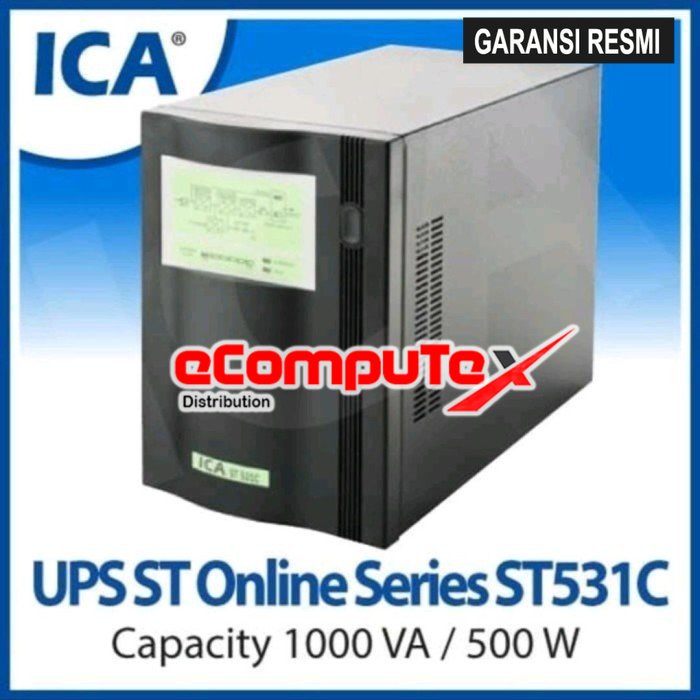 UPS ICA ST-531C ST531C 1000VA / 500 WATT ST SERIES ONLINE SINEWAVE UPS GARANSI RESMI