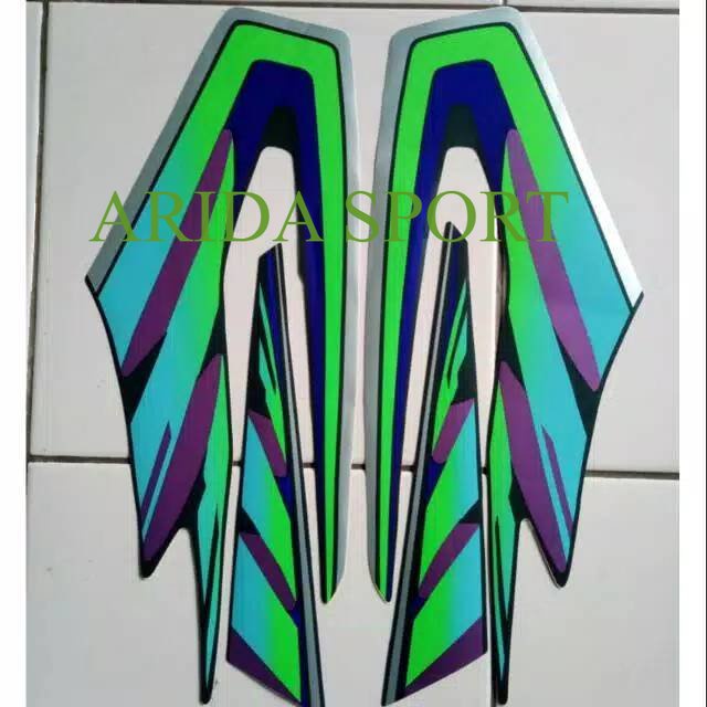 Stiker striping sticker lis body yamaha rx king 1997 1998 hijau