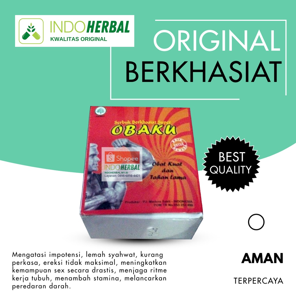 

Serbuk (Obaku) Original Jamu Kuat Lelaki Penambah Vitalitas Pria Herbal Jamu Kesehatan