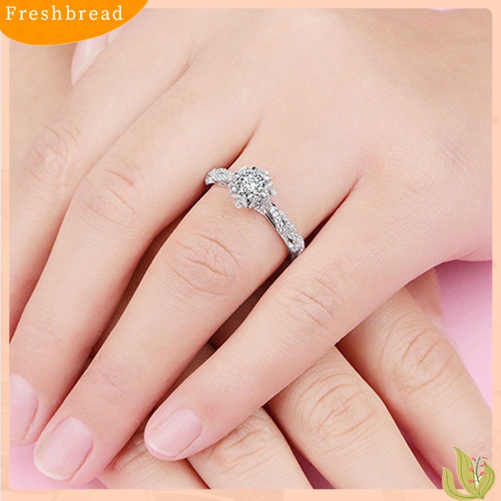 &lt; Freshbread &gt; Wanita Cincin Indah Berlian Imitasi Elegan Lady Ring Untuk Hari Valentine