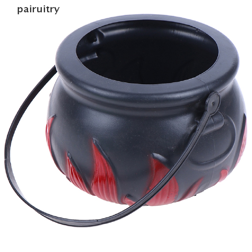 Prt Halloween Candy Kettles Pot Halloween Kuali Ember Dengan Pegangan Mainan Anak PRT