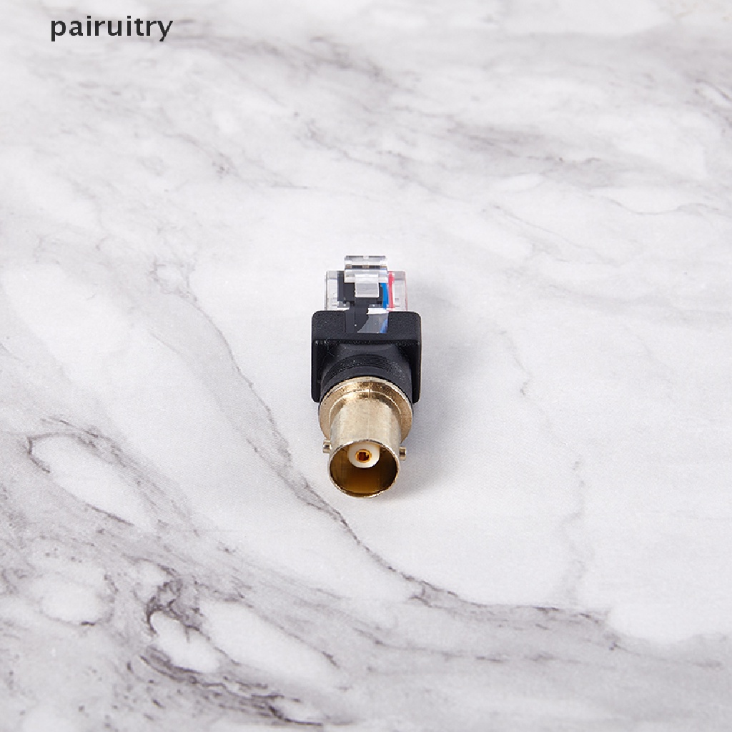 Prt 1Pc Konektor Hitam BNC Female Jack to RJ45 Male Plug RF Adapter Coaxial PRT